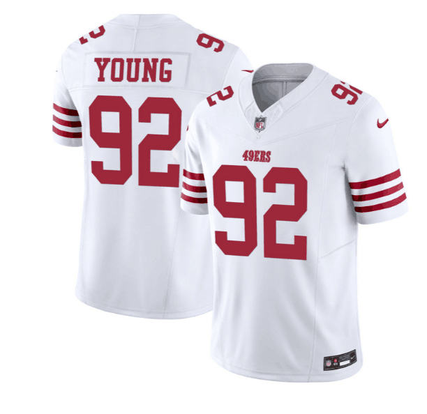 2023 Men NFL San Francisco 49ers #92 Chase Young Nike Vapor F.U.S.E. Limited white Jersey->seattle seahawks->NFL Jersey